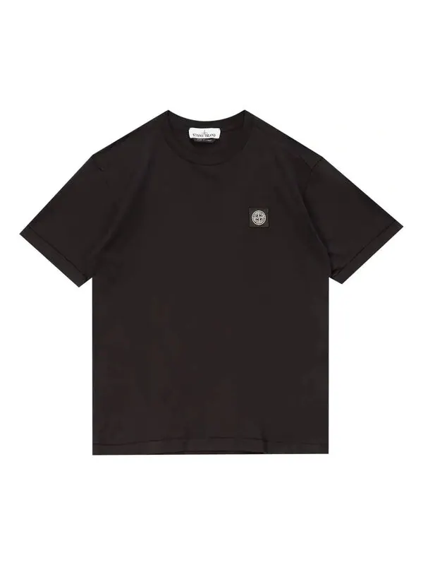 Футболка patch logo t-shirt 'black' Stone Island — изображение 1 из 4, черный
