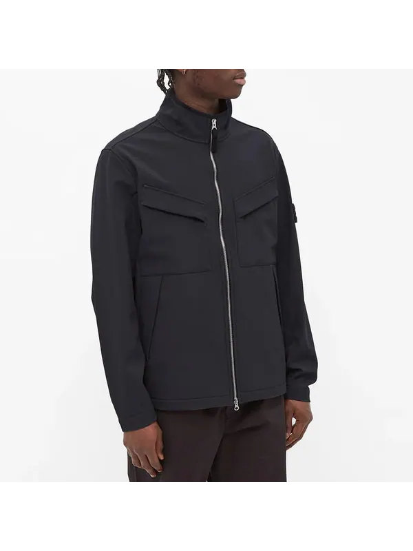Куртка soft shell-r jacket 'navy' Stone Island — изображение 3 из 4, темно-синий