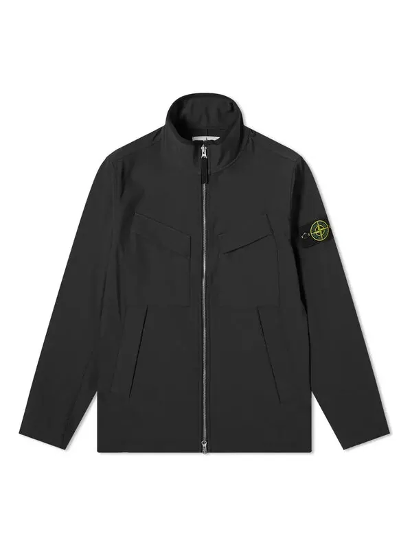 Куртка soft shell-r jacket 'black' Stone Island — изображение 1 из 3, черный