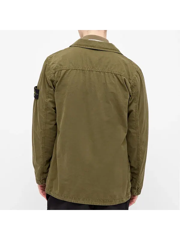 Куртка vintage canvas 3 pocket jacket 'olive green' Stone Island — изображение 2 из 3, оливковый зеленый