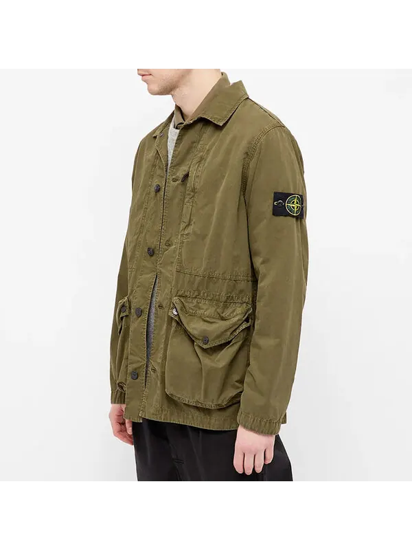 Куртка vintage canvas 3 pocket jacket 'olive green' Stone Island — изображение 3 из 3, оливковый зеленый