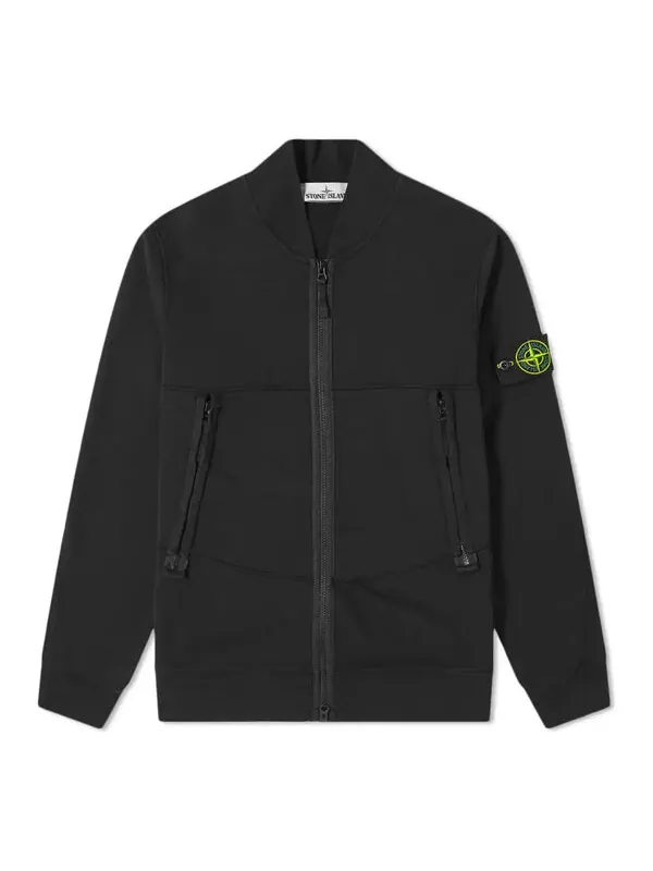Куртка garment dyed bomber jacket 'black' Stone Island — изображение 1 из 3, черный