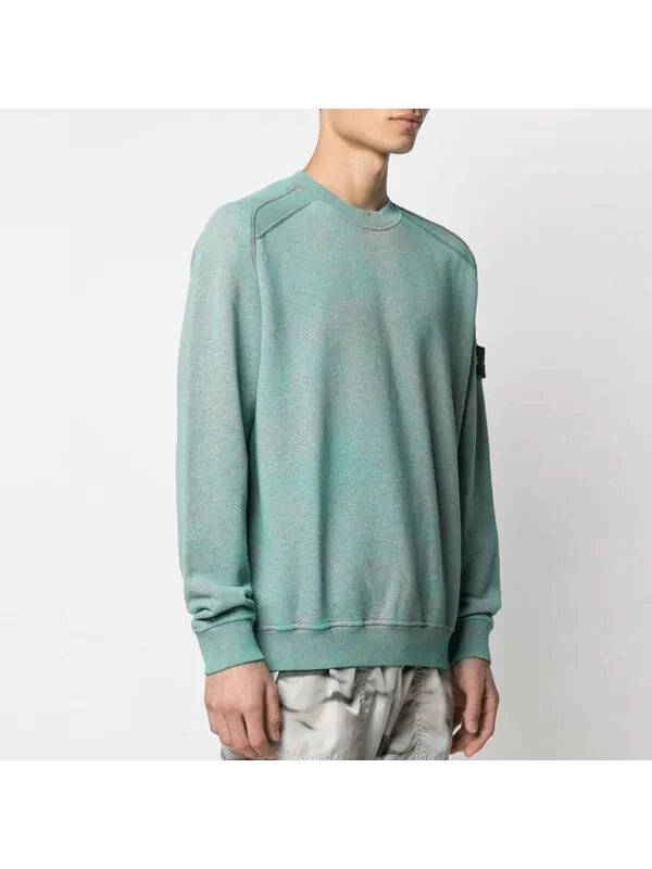 Толстовка crewneck sweatshirt 'blue' Stone Island — изображение 3 из 3, синий