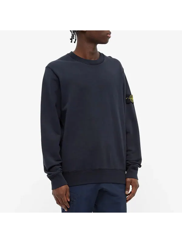 Толстовка garment dyed sweatshirt 'blue' Stone Island — изображение 3 из 4, синий