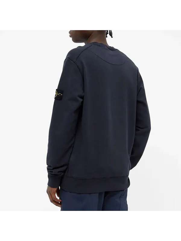 Толстовка garment dyed sweatshirt 'blue' Stone Island — изображение 4 из 4, синий