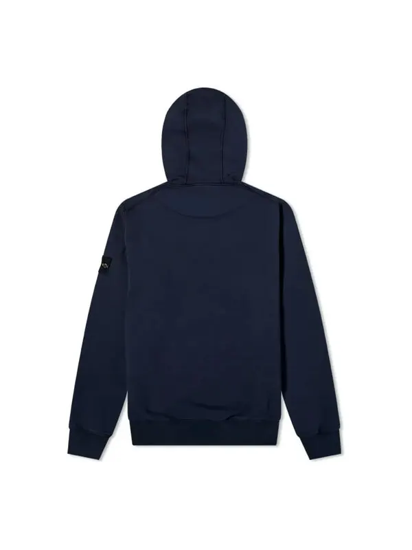 Куртка garment dyed zip through hoodie 'navy' Stone Island — изображение 2 из 4, темно-синий