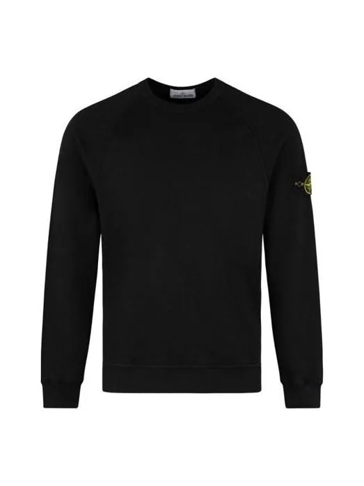 Толстовка logo patch crewneck sweatshirt 'black' Stone Island — изображение 1 из 4, черный