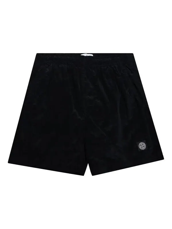 Шорты patch logo swim shorts 'black' Stone Island — изображение 1 из 3, черный