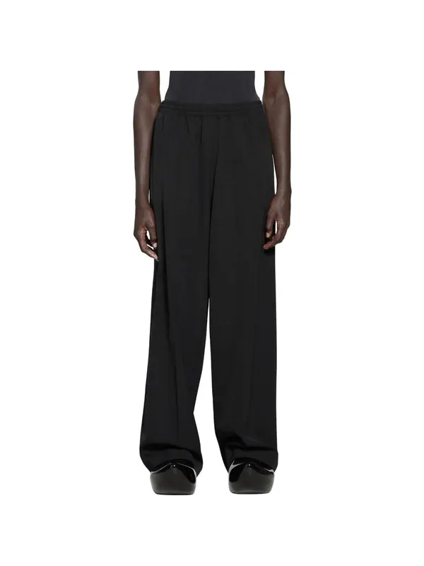 Брюки elastic waist straight leg pants 'black' Balenciaga — изображение 3 из 4, черный