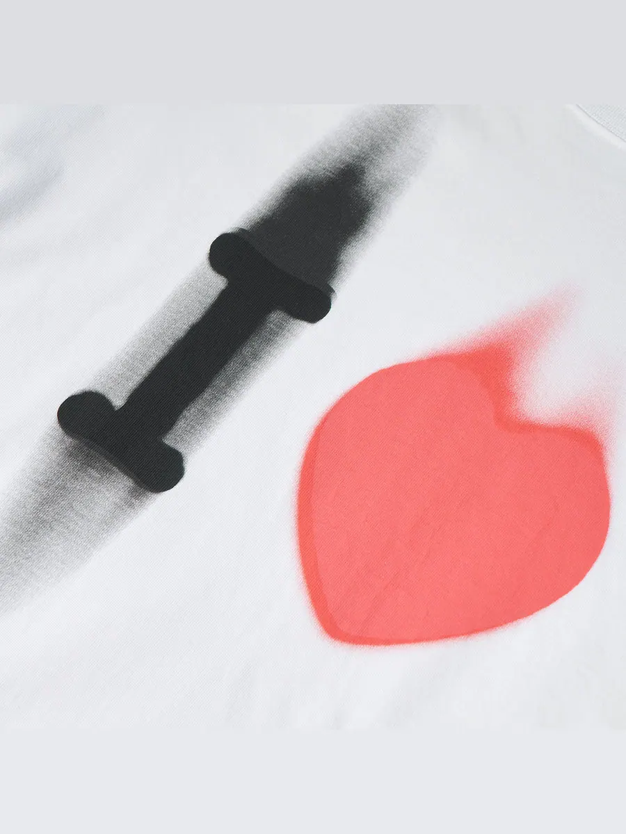 Футболка Balenciaga I Love T-shirt Large Fit 'White' — изображение 4 из 6, белый