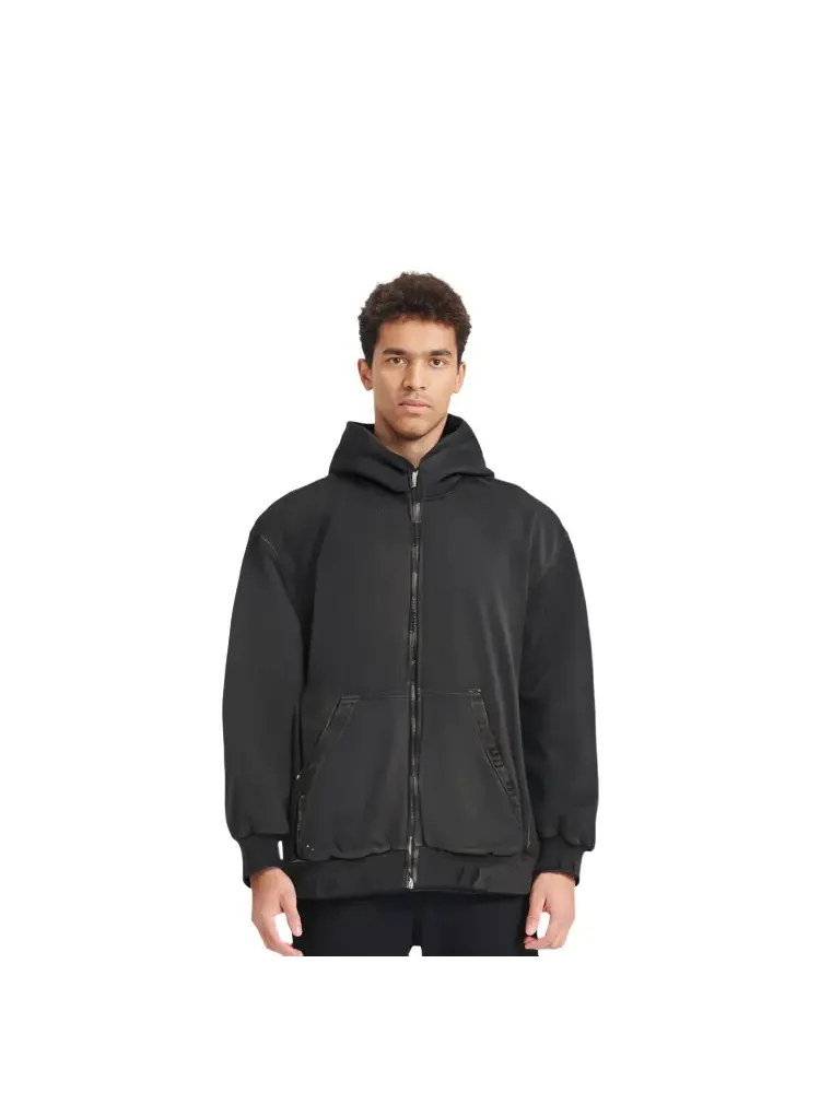 Куртка Balenciaga Paris Zip-Up Hoodie Small Fit — изображение 3 из 7, черный