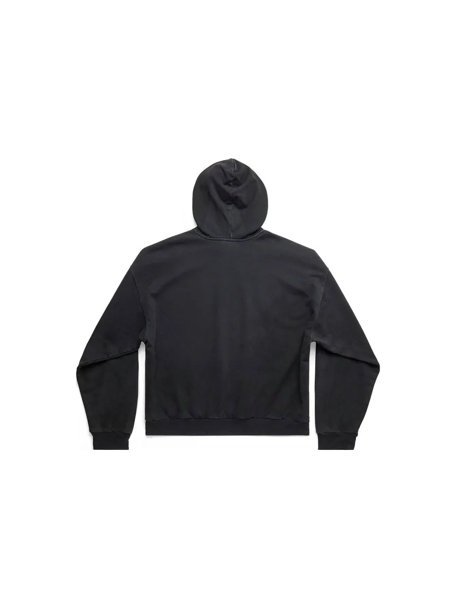 Худи Balenciaga DIY College Hoodie 'Black' — изображение 2 из 5, черный