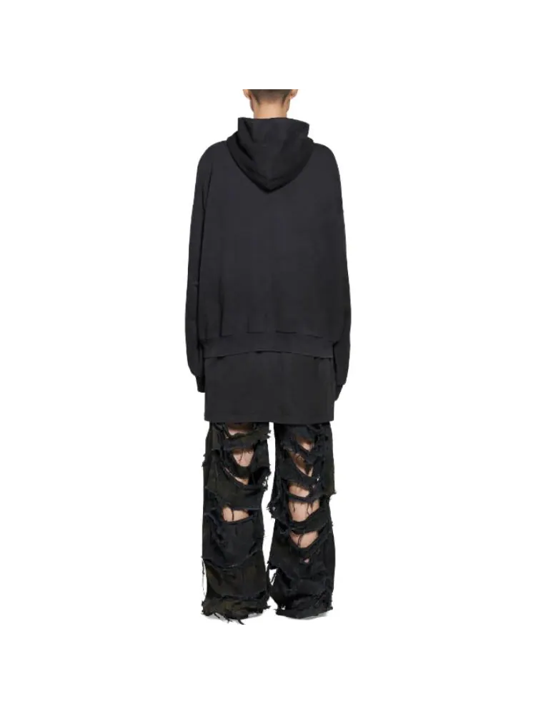 Худи Balenciaga DIY College Hoodie 'Black' — изображение 4 из 5, черный