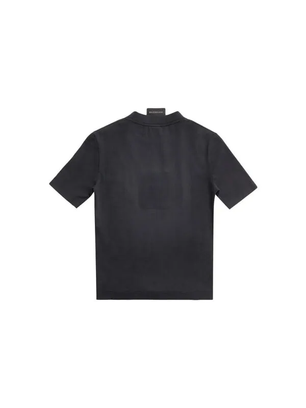 Футболка paris by day tight small fit t-shirt 'black faded' Balenciaga — изображение 2 из 4, черный