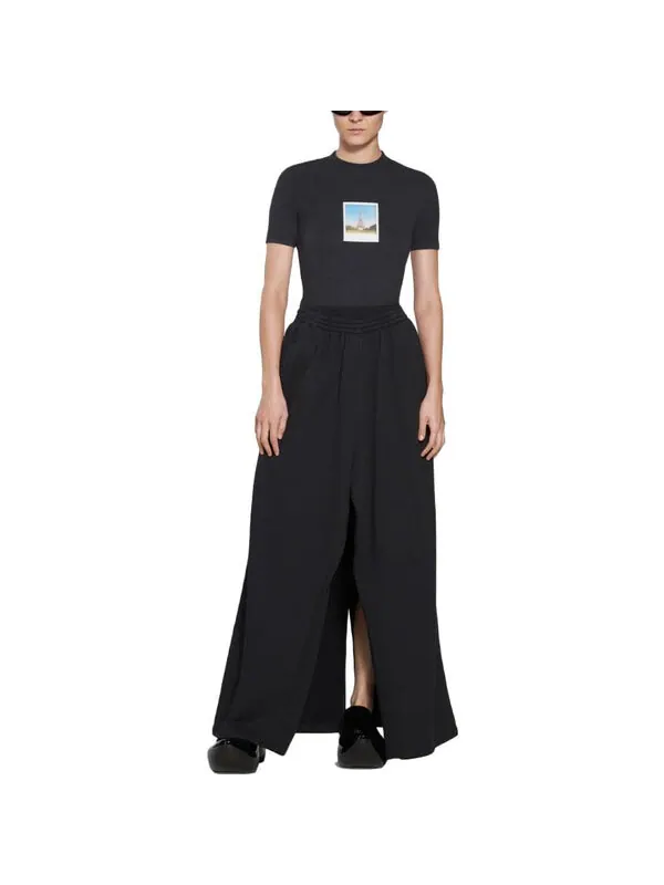 Футболка paris by day tight small fit t-shirt 'black faded' Balenciaga — изображение 3 из 4, черный