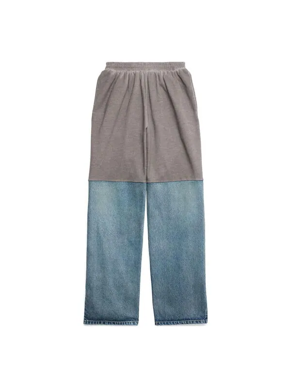 Брюки patched sweatpant 'grey indigo' Balenciaga — изображение 1 из 2, серый/индиго
