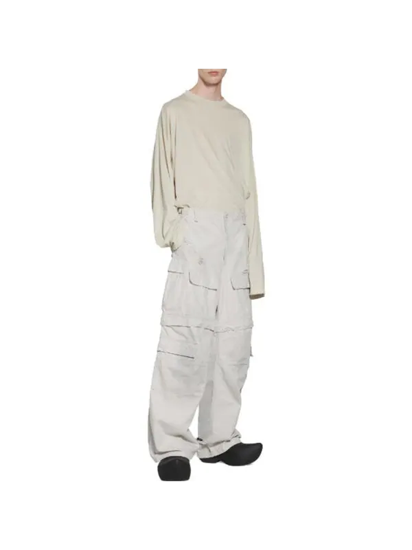 Брюки large cargo pants 'light grey' Balenciaga — изображение 2 из 4, светлый серый