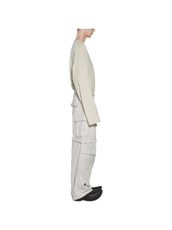 Брюки large cargo pants 'light grey' Balenciaga — изображение 4 из 4, светлый серый