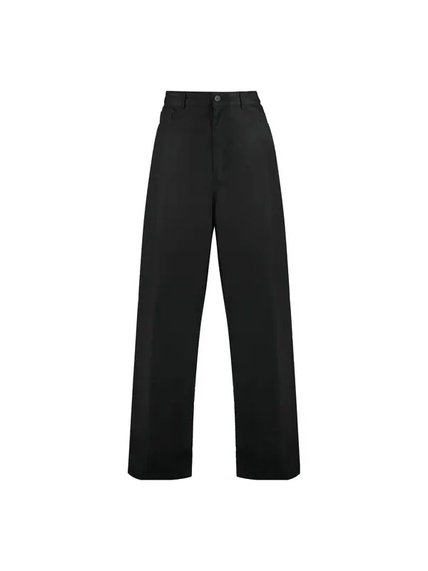 Брюки cotton trousers 'black' Balenciaga — 1