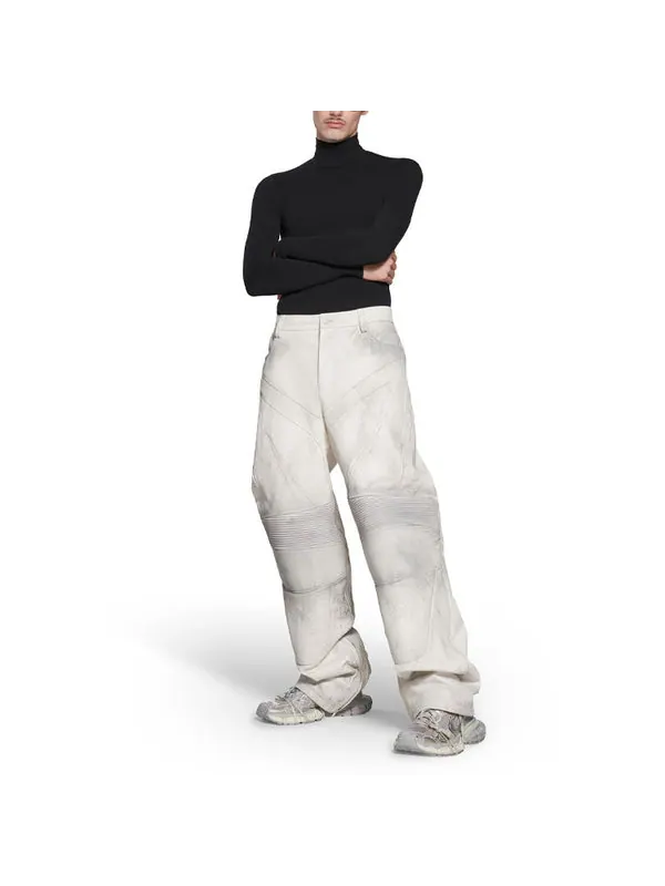 Брюки biker baggy pants 'white' Balenciaga — изображение 3 из 4, белый