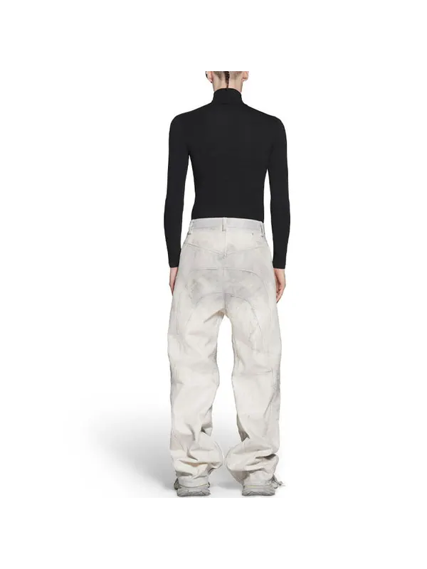 Брюки biker baggy pants 'white' Balenciaga — изображение 4 из 4, белый