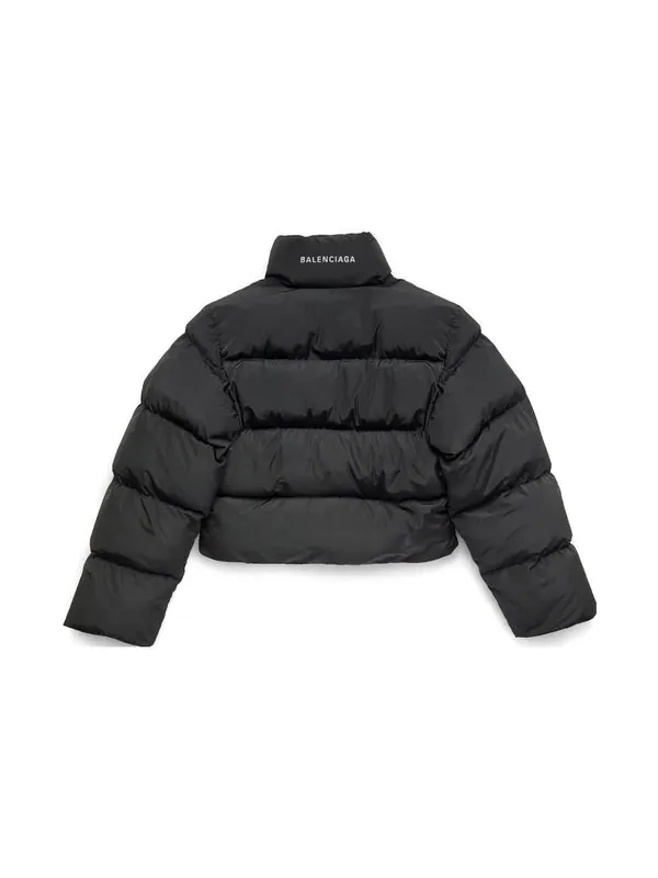 Куртка shrunk puffer jacket 'black' Balenciaga — изображение 2 из 4, черный