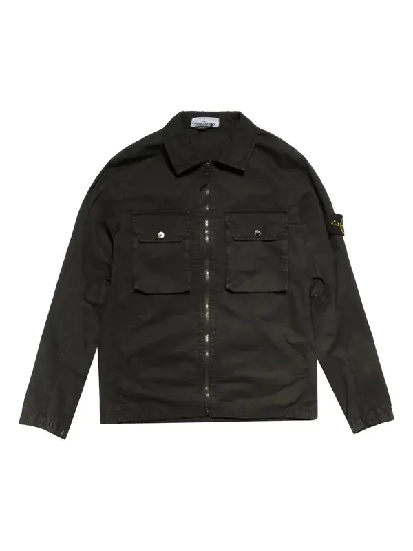 Куртка 2 pocket shirt jacket 'black' Stone Island — изображение 1 из 4, черный
