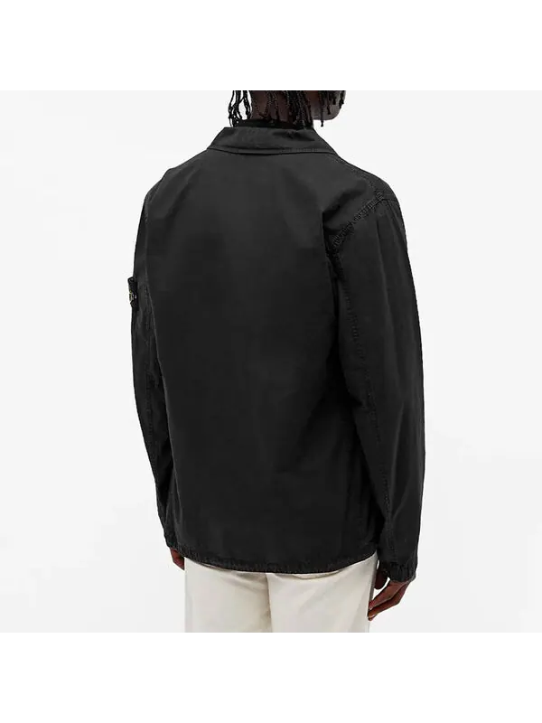 Куртка 2 pocket shirt jacket 'black' Stone Island — изображение 4 из 4, черный