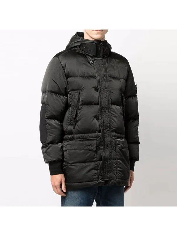 Куртка down jacket 'black' Stone Island — изображение 3 из 3, черный