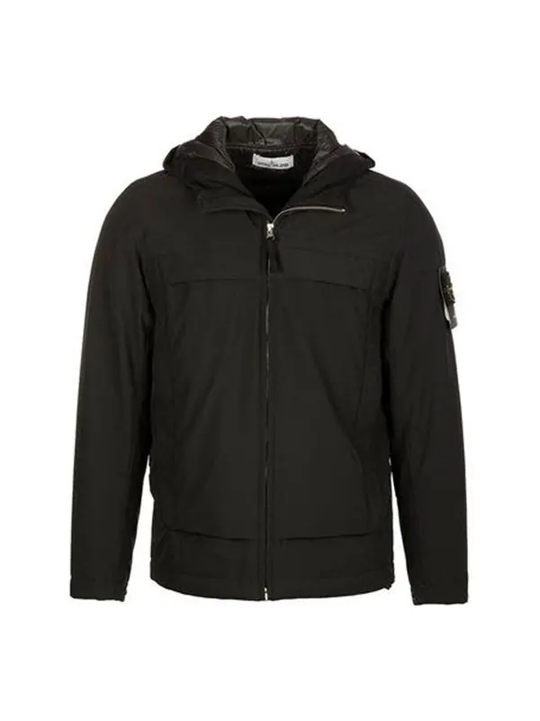 Куртка panelled hoody jacket 'black' Stone Island — изображение 1 из 4, черный
