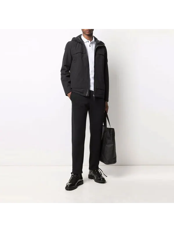 Куртка panelled hoody jacket 'black' Stone Island — изображение 3 из 4, черный
