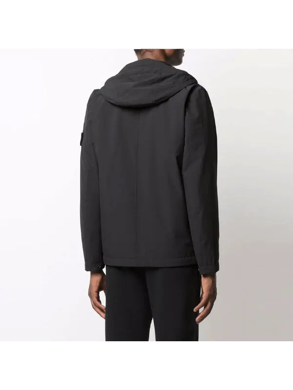 Куртка panelled hoody jacket 'black' Stone Island — изображение 4 из 4, черный