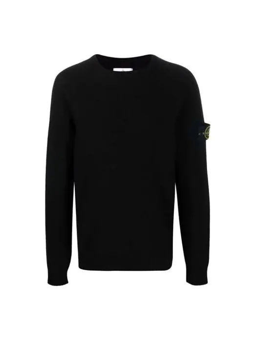 Свитер lambswool crew knit 'black' Stone Island — изображение 1 из 3, черный