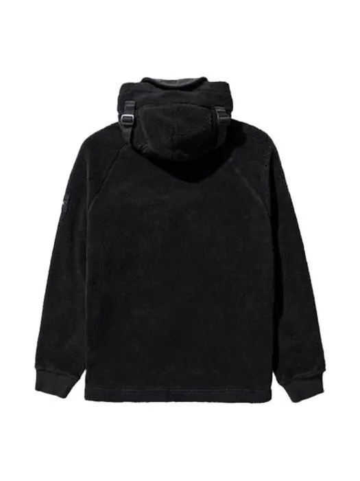 Куртка cotton pile garment dyed sweatshirt 'black' Stone Island — изображение 2 из 4, черный