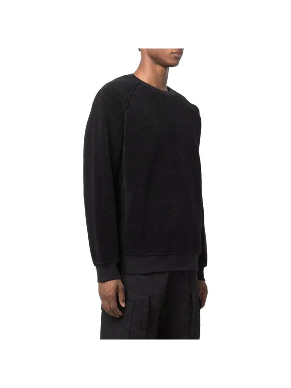 Толстовка fleece crewneck sweatshirt 'black' Stone Island — изображение 3 из 3, черный