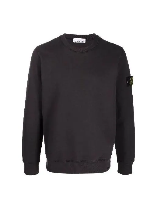 Толстовка logo patch sweatshirt 'black' Stone Island — изображение 1 из 3, черный