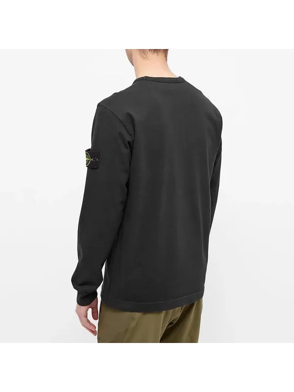 Толстовка lightweight crew sweatshirt 'black' Stone Island — изображение 4 из 4, черный