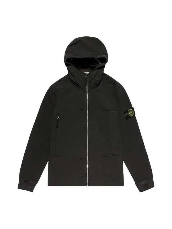 Куртка badge logo shell jacket 'black' Stone Island — изображение 1 из 4, черный