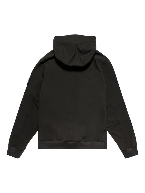 Куртка badge logo shell jacket 'black' Stone Island — изображение 2 из 4, черный