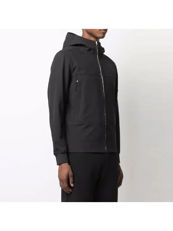 Куртка badge logo shell jacket 'black' Stone Island — изображение 3 из 4, черный