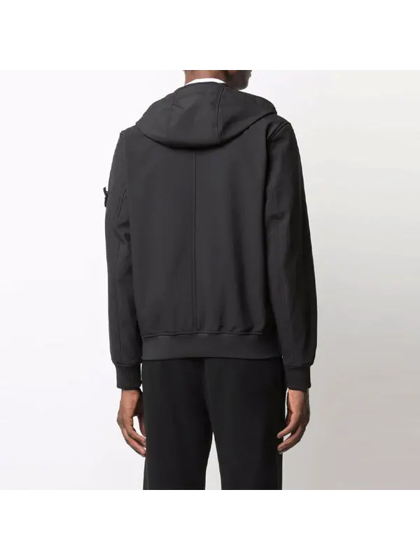 Куртка badge logo shell jacket 'black' Stone Island — изображение 4 из 4, черный