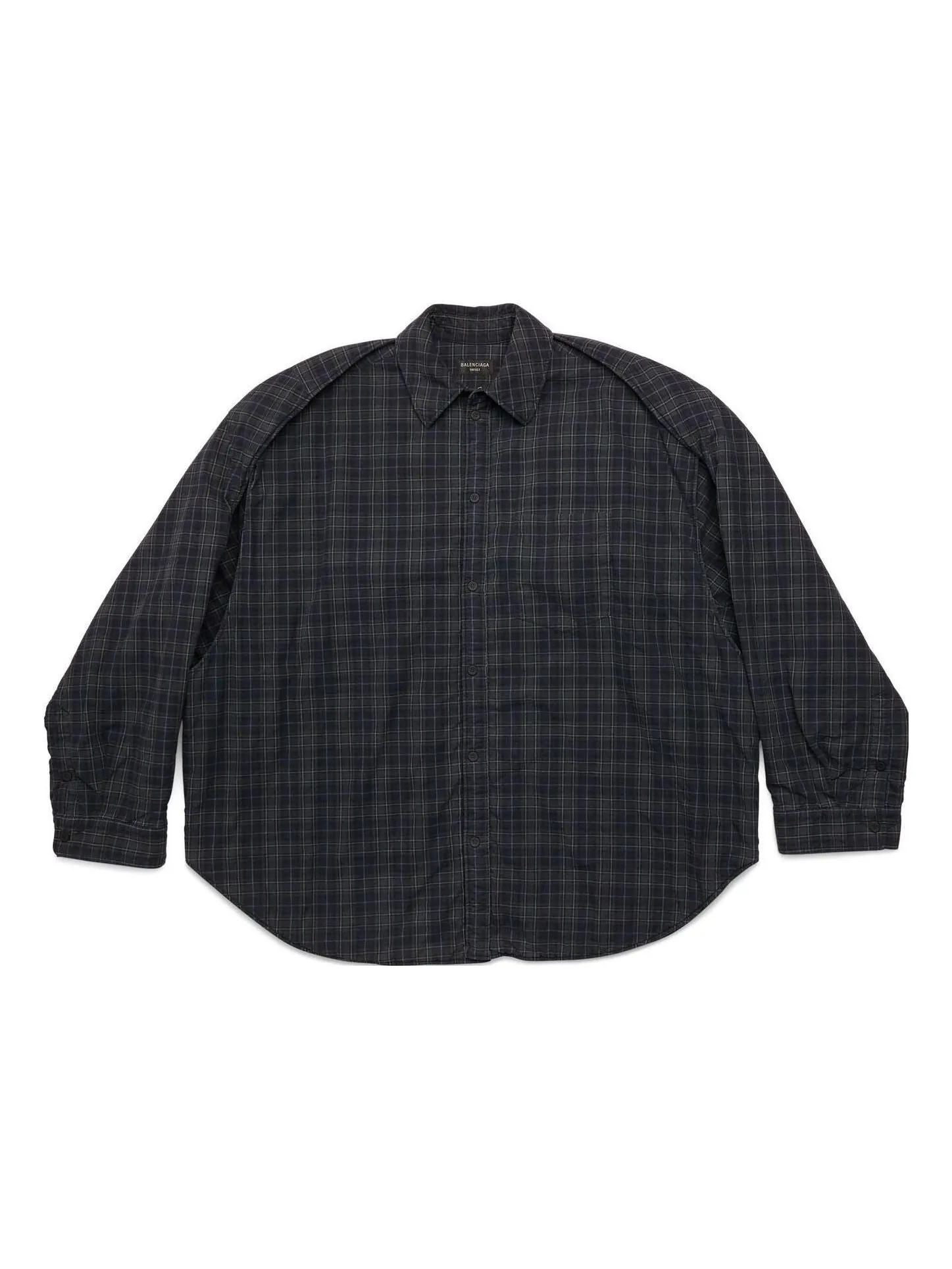 Рубашка Balenciaga Detachable Sleeves Shirt Large Fit 'Grey' — изображение 1 из 2, серый