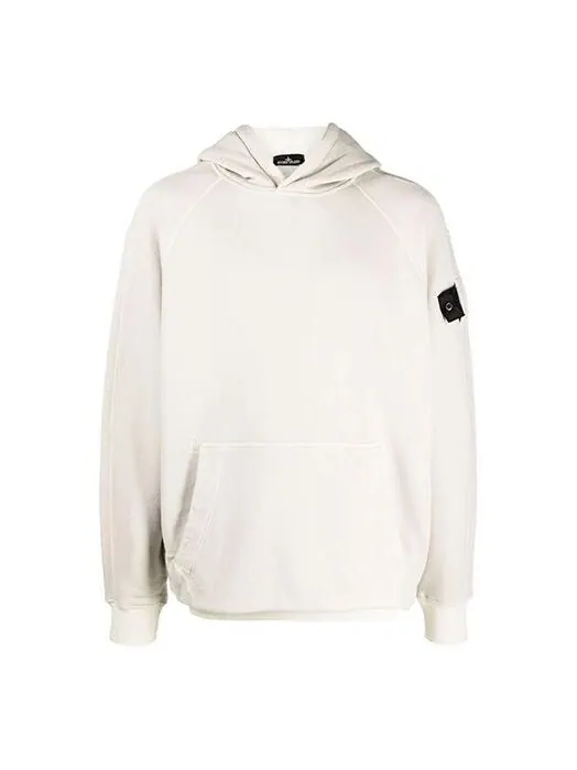 Толстовка shadow project popover hoodie 'pearl grey' Stone Island — изображение 1 из 3, серый