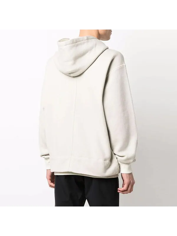 Толстовка shadow project popover hoodie 'pearl grey' Stone Island — изображение 2 из 3, серый