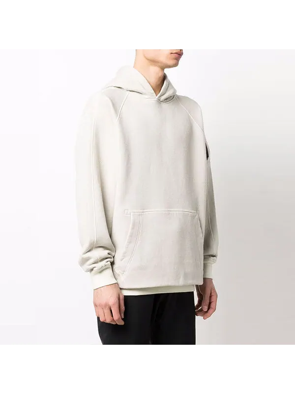 Толстовка shadow project popover hoodie 'pearl grey' Stone Island — изображение 3 из 3, серый