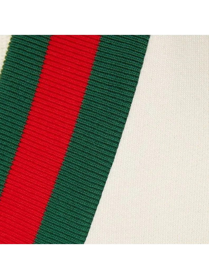 Кардиган Gucci Cotton Jersey Cardigan With Web — изображение 6 из 6, белый