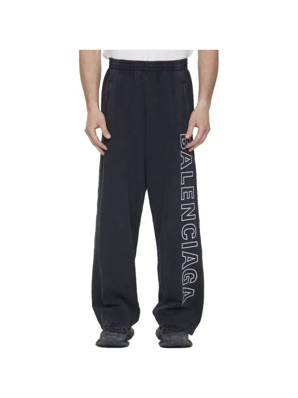 Брюки outline baggy sweatpants 'black faded' Balenciaga — изображение 3 из 3, черный