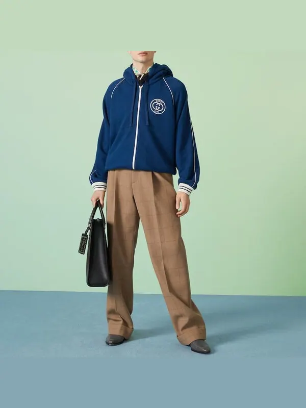Свитшот Gucci Cotton Jersey Sweatshirt with Patch — изображение 2 из 4, синий