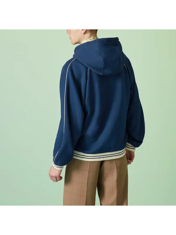 Свитшот Gucci Cotton Jersey Sweatshirt with Patch — изображение 3 из 4, синий