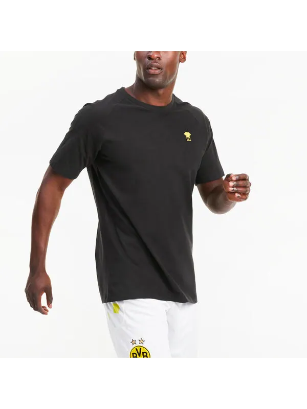 Футболка bvb t-shirt 'black' Puma — изображение 4 из 4, черный